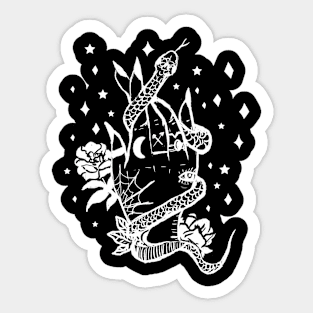 Witchy Snake Hand Goth Punk Alternative Art Sticker